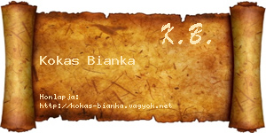 Kokas Bianka névjegykártya